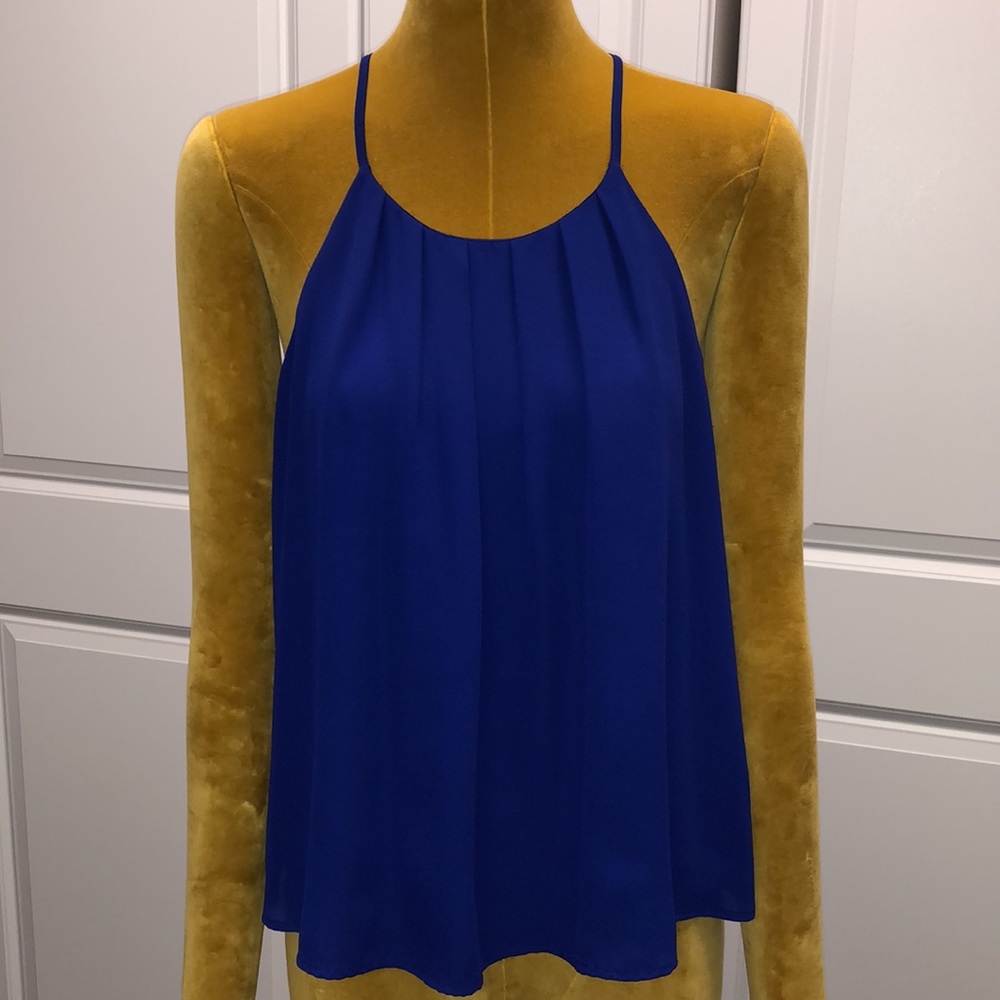 Women’s Forever 21 blue pleated halter top